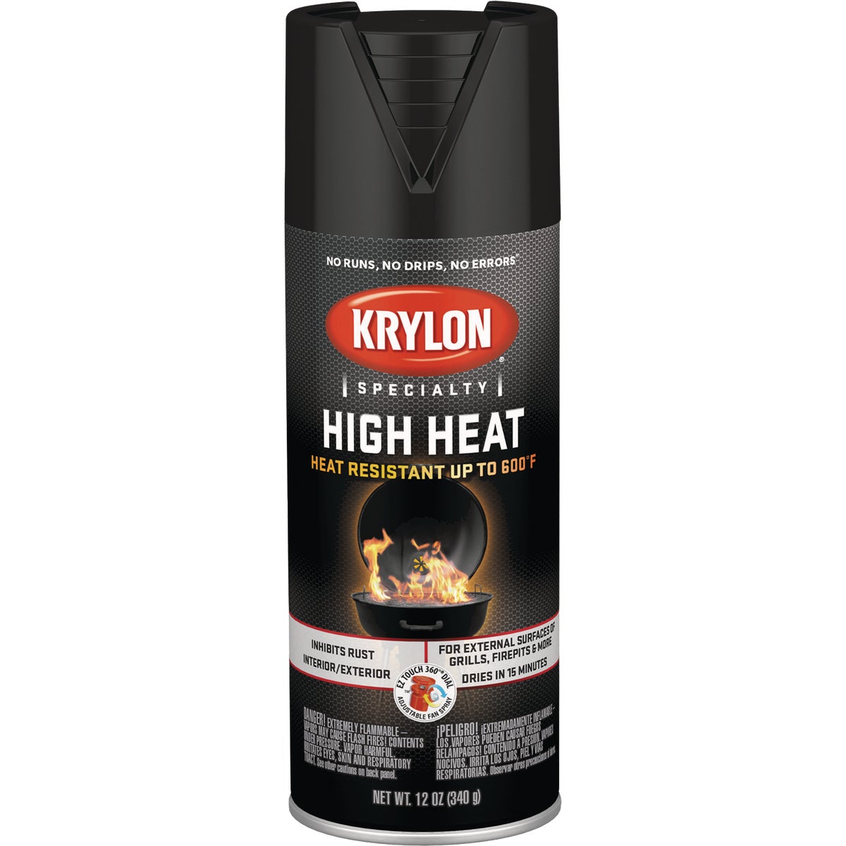 Krylon Flat Black 12 Oz. High Heat Spray Paint