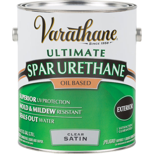 Varathane Satin Clear Exterior Low VOC Spar Urethane, 1 Gal.