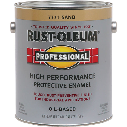 Rust-Oleum Professional Oil Based Gloss Protective Rust Control Enamel, Sand, 1 Gal.