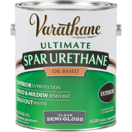 Varathane Semi-Gloss Clear Exterior Low VOC Spar Urethane, 1 Gal.