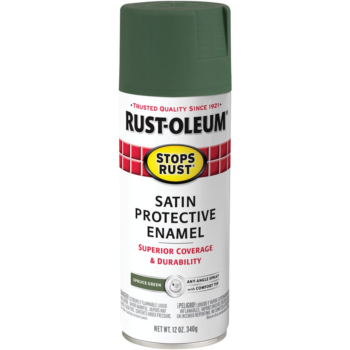 Rust-Oleum Stops Rust Decor 12 Oz. Satin Spray Paint, Spruce Green