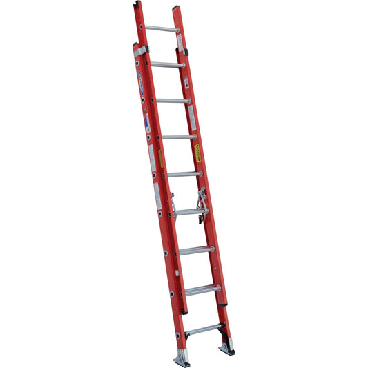 Werner 16 Ft. Fiberglass Extension Ladder with 300 Lb. Load Capacity Type IA Duty Rating