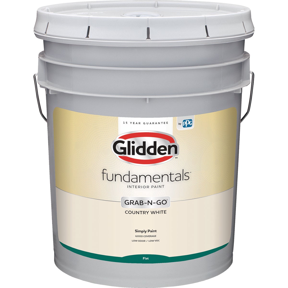 Glidden Fundamentals Grab-N-Go Country White Flat 5 Gallon