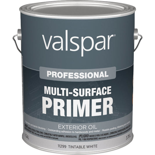 Valspar Professional Tintable White Oil-Based Multi-Surface Exterior Primer, 1 Gal.