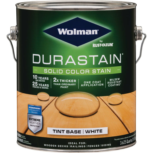 Wolman DuraStain One Coat Solid Color Exterior Stain, White Base 1 Gal.