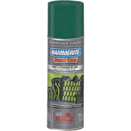 Hammerite Rust High Gloss Deep Green  12 Oz. Hammered Finish Spray Paint