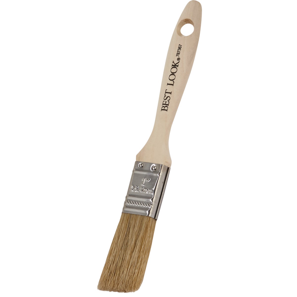 Best Look 1 In. Flat White Natural China Bristle Paint Brush