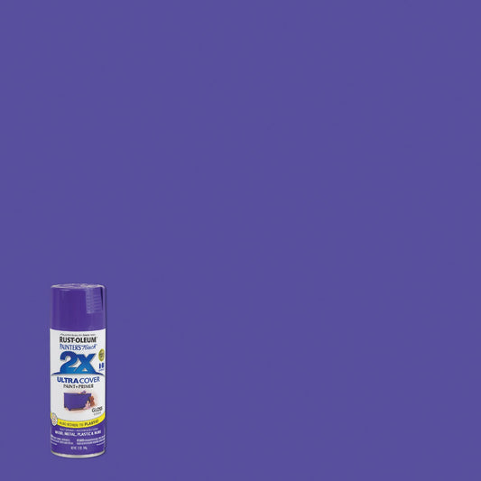 Rust-Oleum Painter's Touch 2X Ultra Cover 12 Oz. Gloss Paint + Primer Spray Paint, Grape