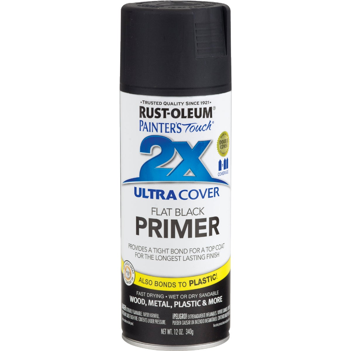 Rust-Oleum Painter's Touch 2X Ultra Cover Flat Black Spray Paint Primer