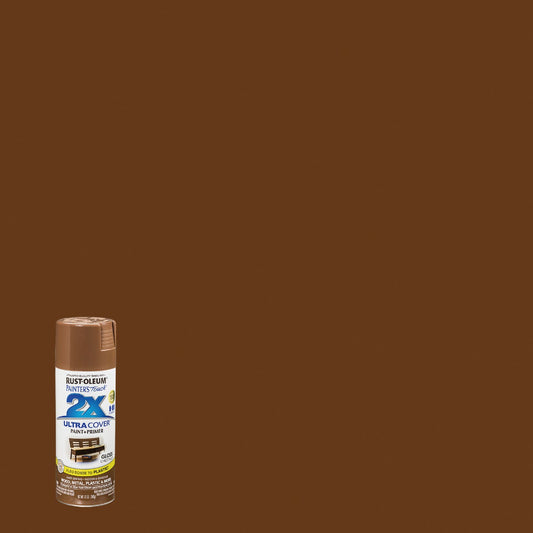 Rust-Oleum Painter's Touch 2X Ultra Cover 12 Oz. Gloss Paint + Primer Spray Paint, Chestnut