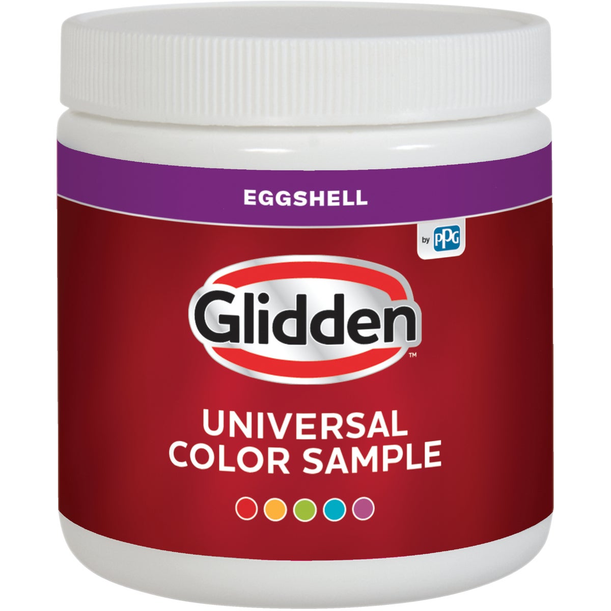Glidden Interior Paint Sample; 1/2 Pint Eggshell White Pastel Base