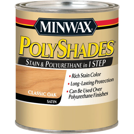 Minwax Polyshades 1 Qt. Satin 275 VOC Stain & Polyurethane In 1-Step, Classic Oak