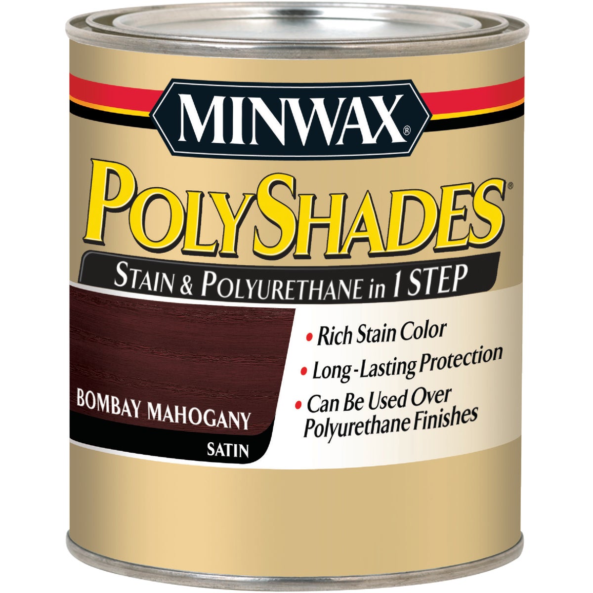 Minwax Polyshades 1 Qt. Satin 275 VOC Stain & Polyurethane In 1-Step, Bombay Mahogany