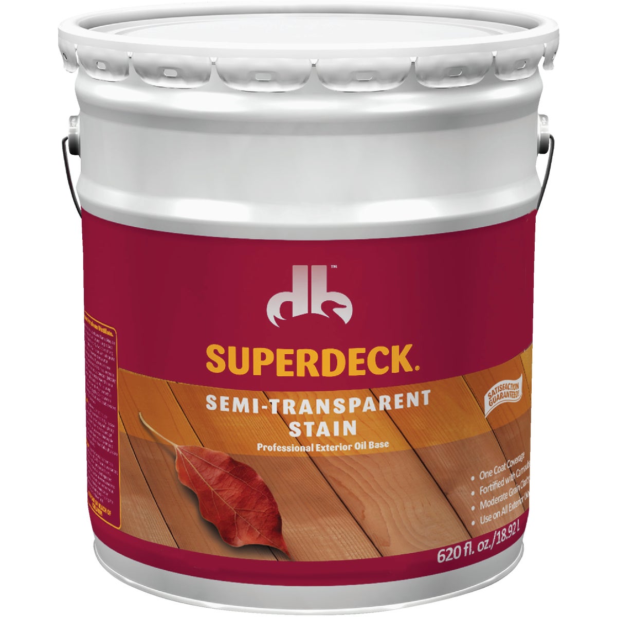 Duckback SUPERDECK Low VOC Semi-Transparent Exterior Stain, Weathered Gray, 5 Gal.