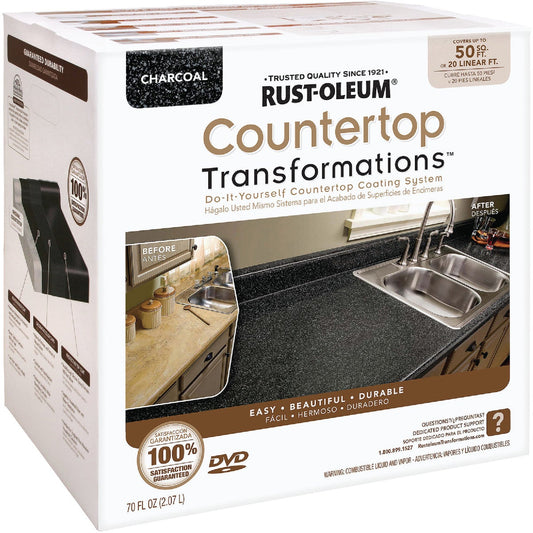 Rust-Oleum Transformations Charcoal Satin Granite Look Wide Counter Top Coating