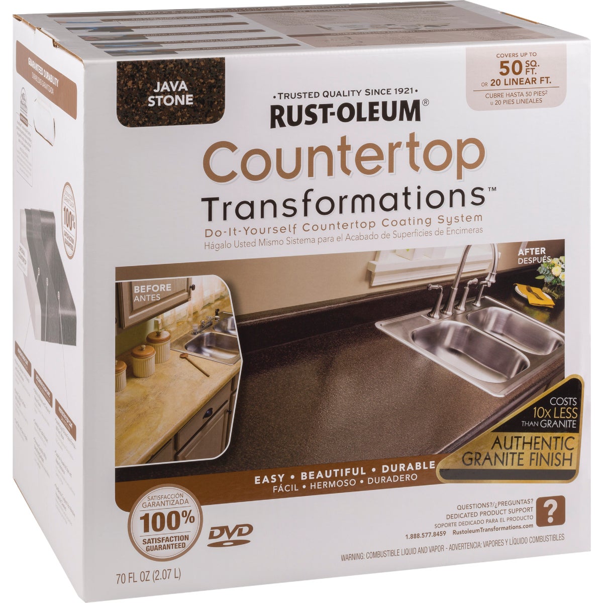 Rust-Oleum Transformations Javastone Satin Granite Look Wide Counter Top Coating