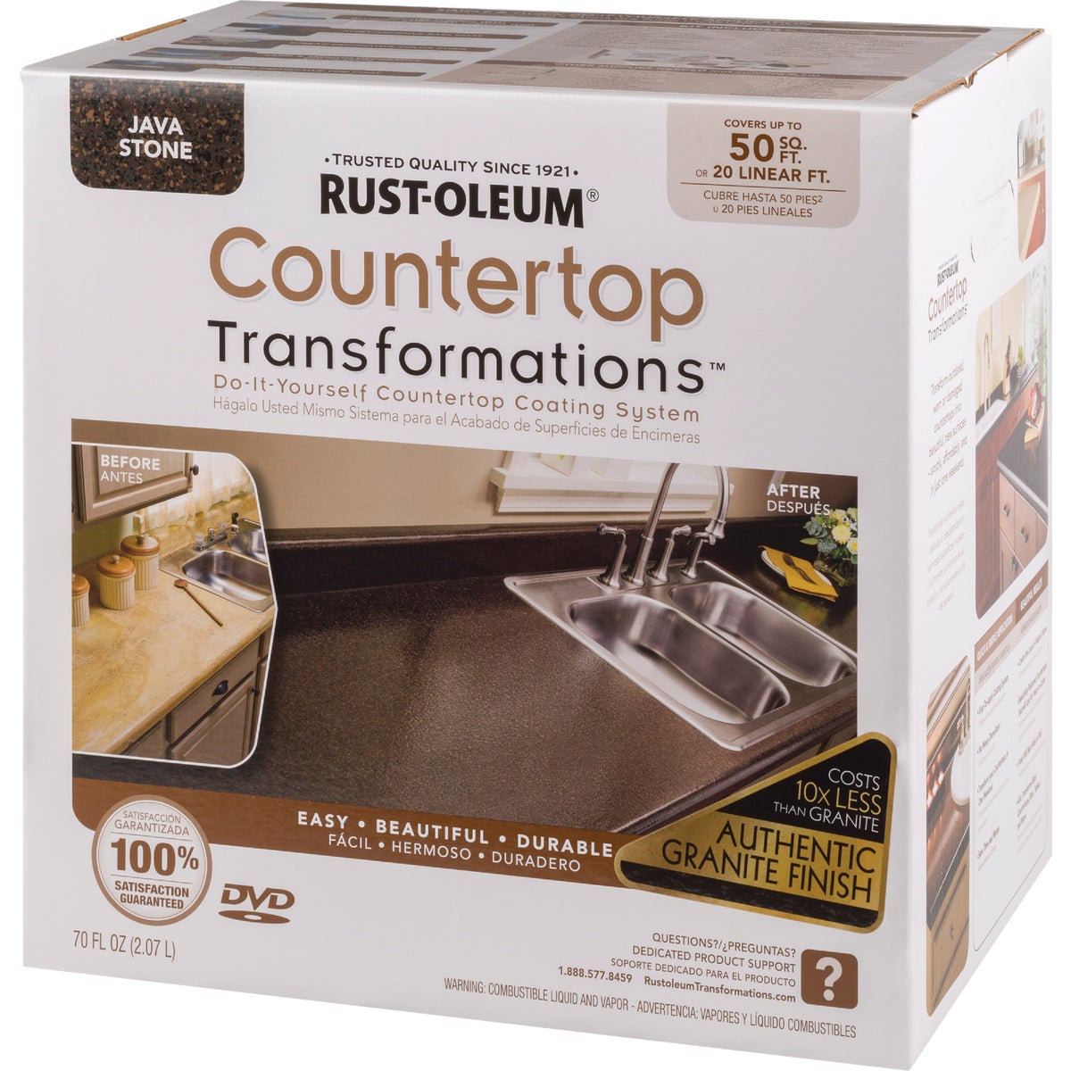 Rust-Oleum Transformations Javastone Satin Granite Look Wide Counter Top Coating