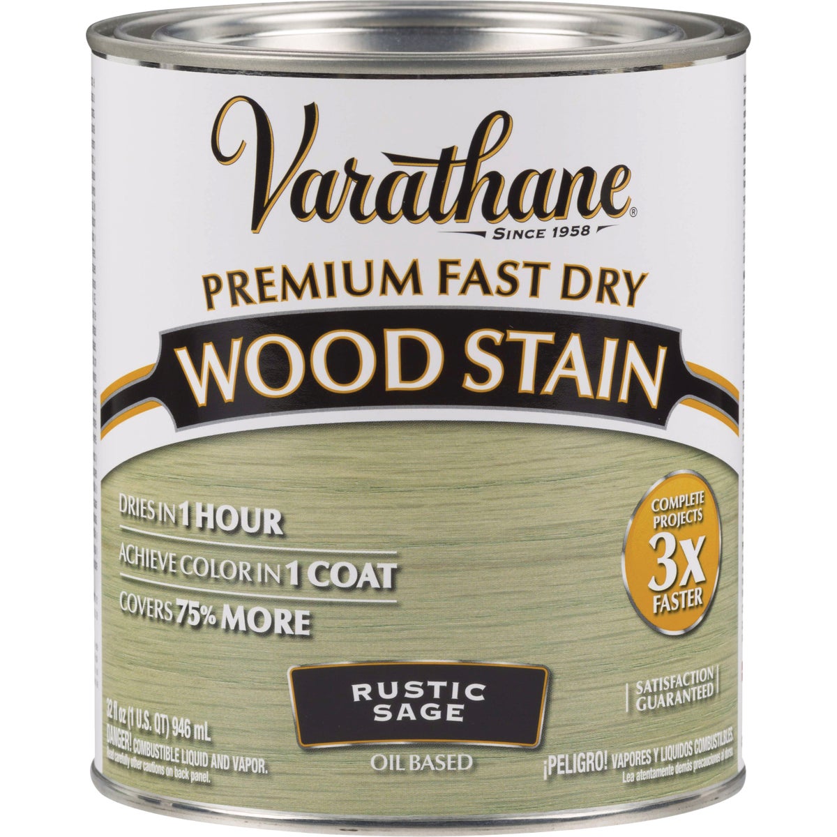 Varathane Fast Dry Rustic Sage Urethane Modified Alkyd Interior Wood Stain, 1 Qt.