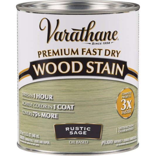 Varathane Fast Dry Rustic Sage Urethane Modified Alkyd Interior Wood Stain, 1 Qt.