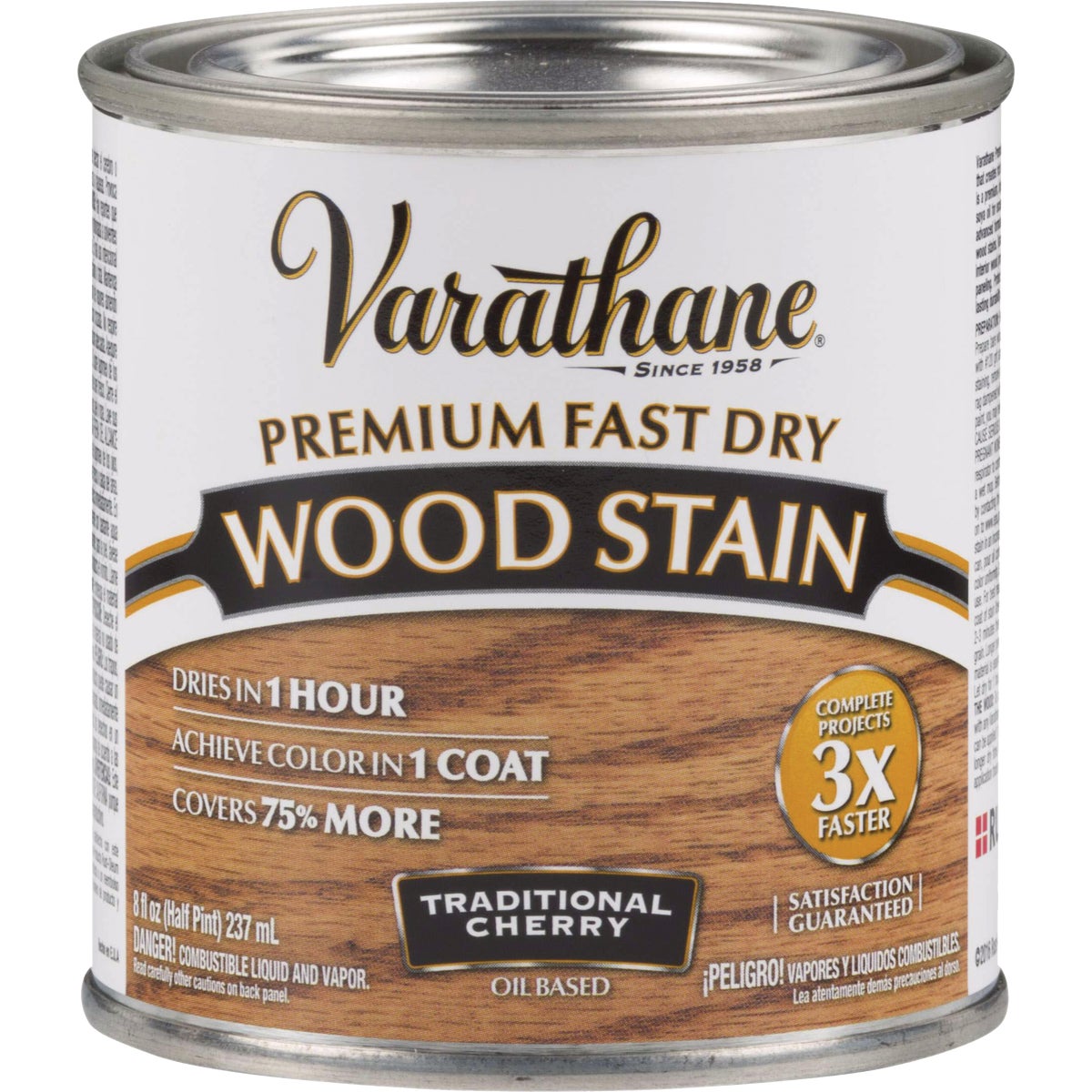 Varathane Fast Dry Traditional Cherry Urethane Modified Alkyd Interior Wood Stain, 1/2 Pt.