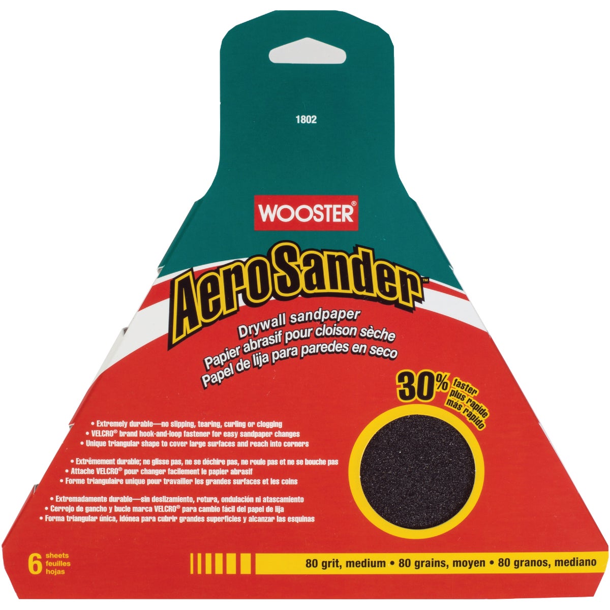 Wooster AeroSander 80 Grit Sandpaper (6-Pack)