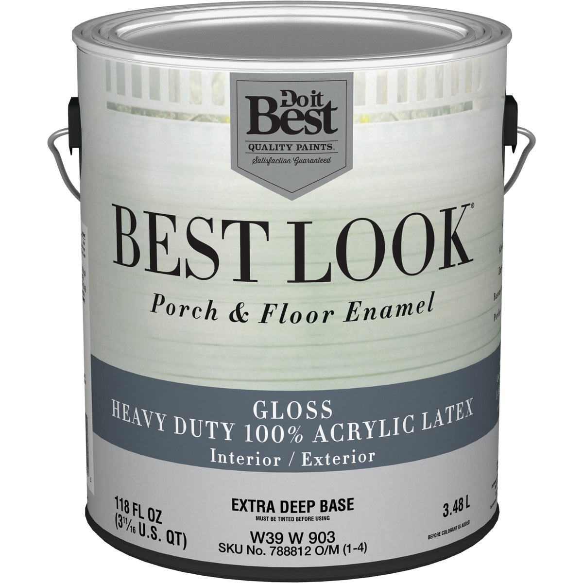 Best Look 1 Gal. Extra Deep Base Heavy-Duty Acrylic Latex Gloss Porch & Floor Enamel