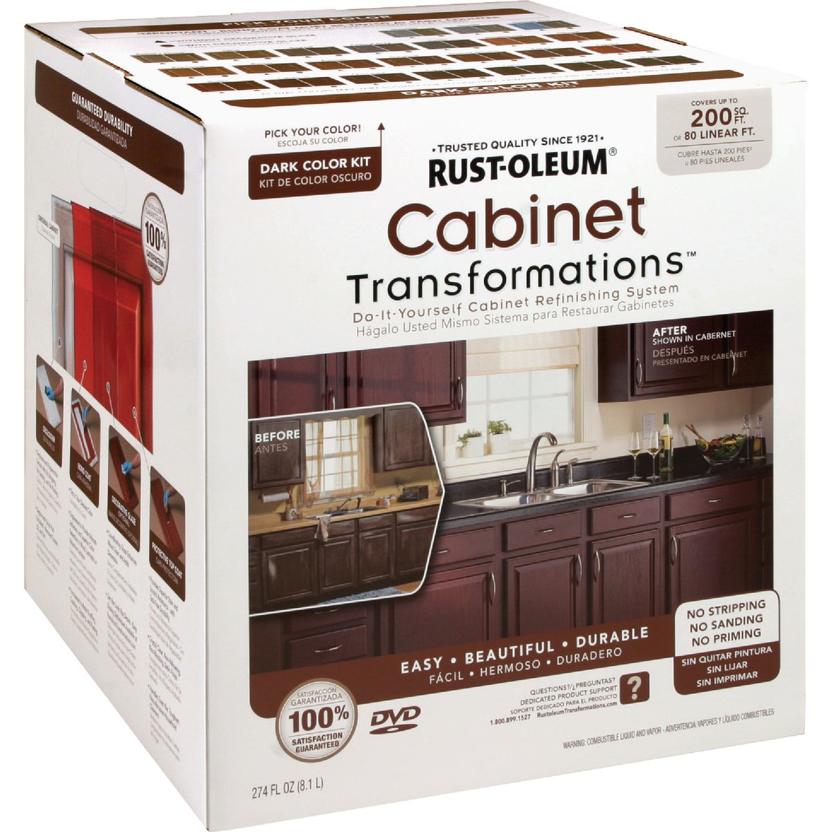 Rust-Oleum Transformations Dark Base Large Kit Satin Cabinet Coating Kit