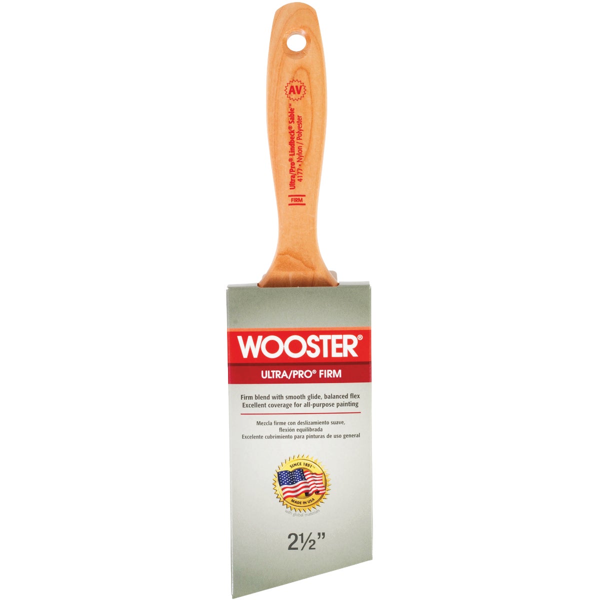 Wooster Ultra/Pro Firm 2-1/2 In. Lindbeck Sable Angle Varnish Paint Brush