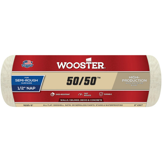 Wooster 50/50 9 In. x 1/2 In. Knit Fabric Roller Cover