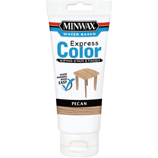 Minwax Express Color 6 Oz. Low Lustre Water Based Wiping Stain & Finish, Pecan