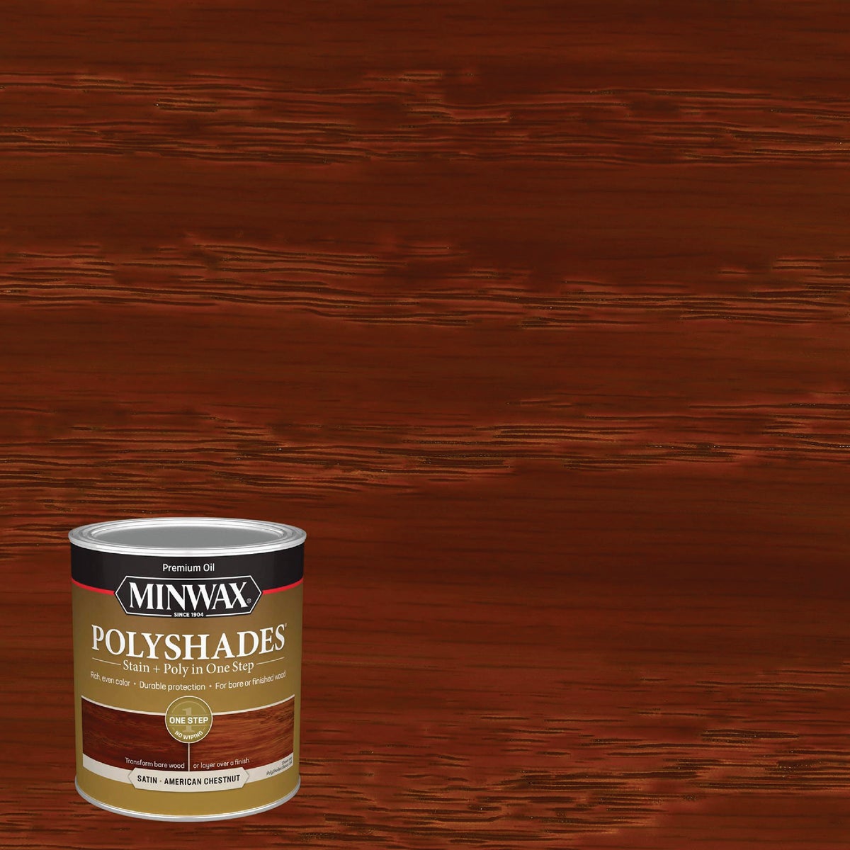 Minwax Polyshades 1 Qt. Satin Stain & Finish Polyurethane In 1-Step, American Chestnut