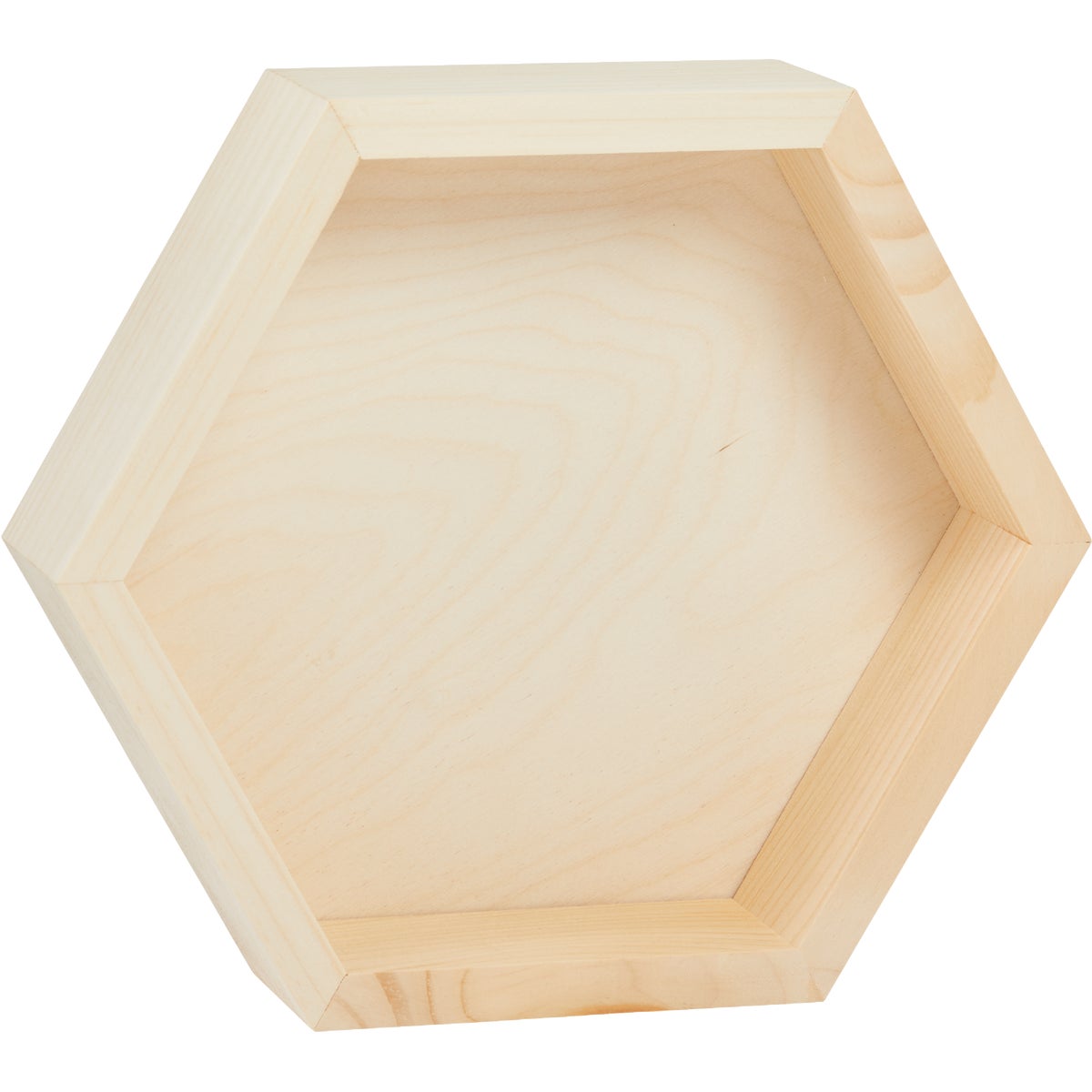 Walnut Hollow 11.25 In. W. x 9.75 In. H. Unfinished Wood Hexagon Shadow Box