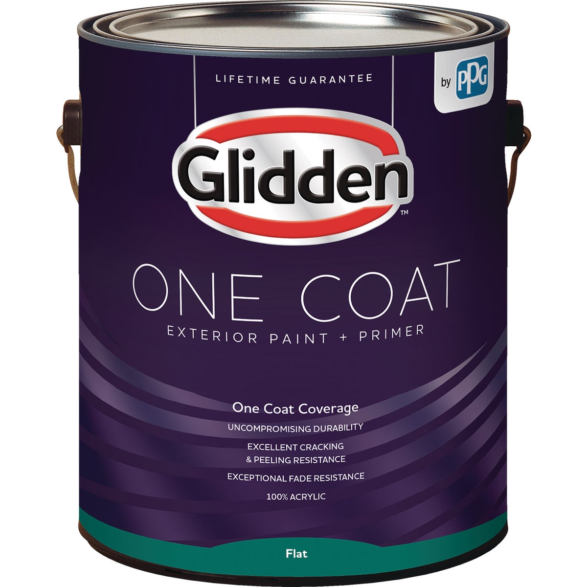 Glidden One Coat Exterior Paint + Primer Flat Midtone Base 1 Gallon