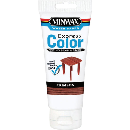 Minwax Express Color 6 Oz. Low Lustre Water Based Wiping Stain & Finish, Crimson