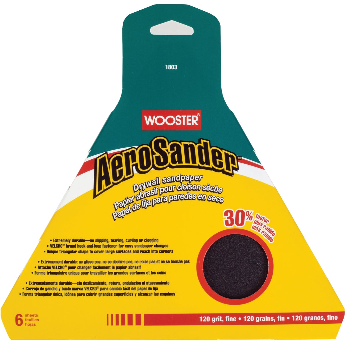 Wooster AeroSander 120 Grit Sandpaper (6-Pack)