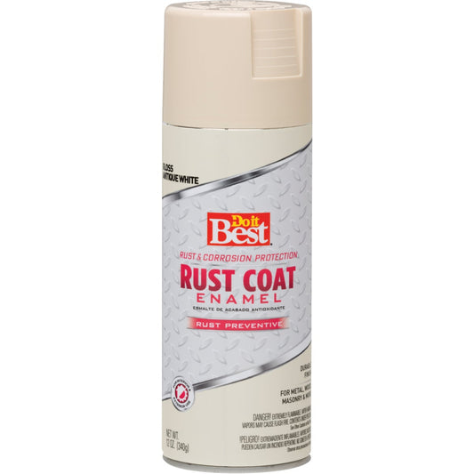 Do it Best Rust Coat Gloss Antique White 12 Oz. Anti-Rust Spray Paint