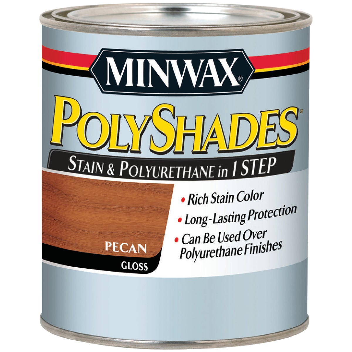 Minwax Polyshades 1/2 Pt. Gloss 275 VOC Stain & Polyurethane In 1-Step, Pecan