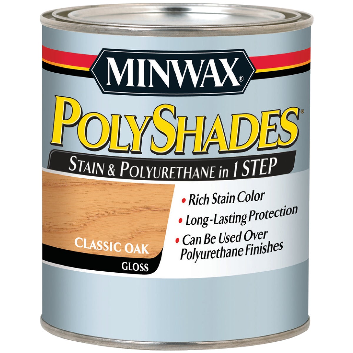 Minwax Polyshades 1/2 Pt. Gloss 275 VOC Stain & Polyurethane In 1-Step, Classic Oak