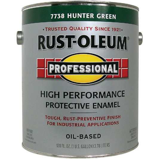 Rust-Oleum Gloss VOC for SCAQMD Professional Enamel, Hunter Green, 1 Gal.