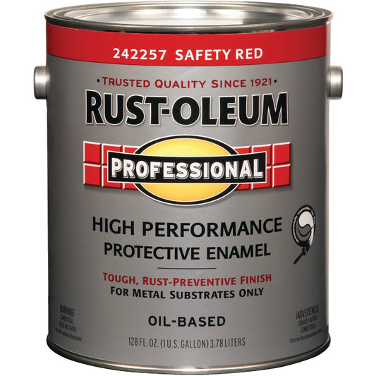 Rust-Oleum Gloss VOC for SCAQMD Professional Enamel, Safety Red, 1 Gal.