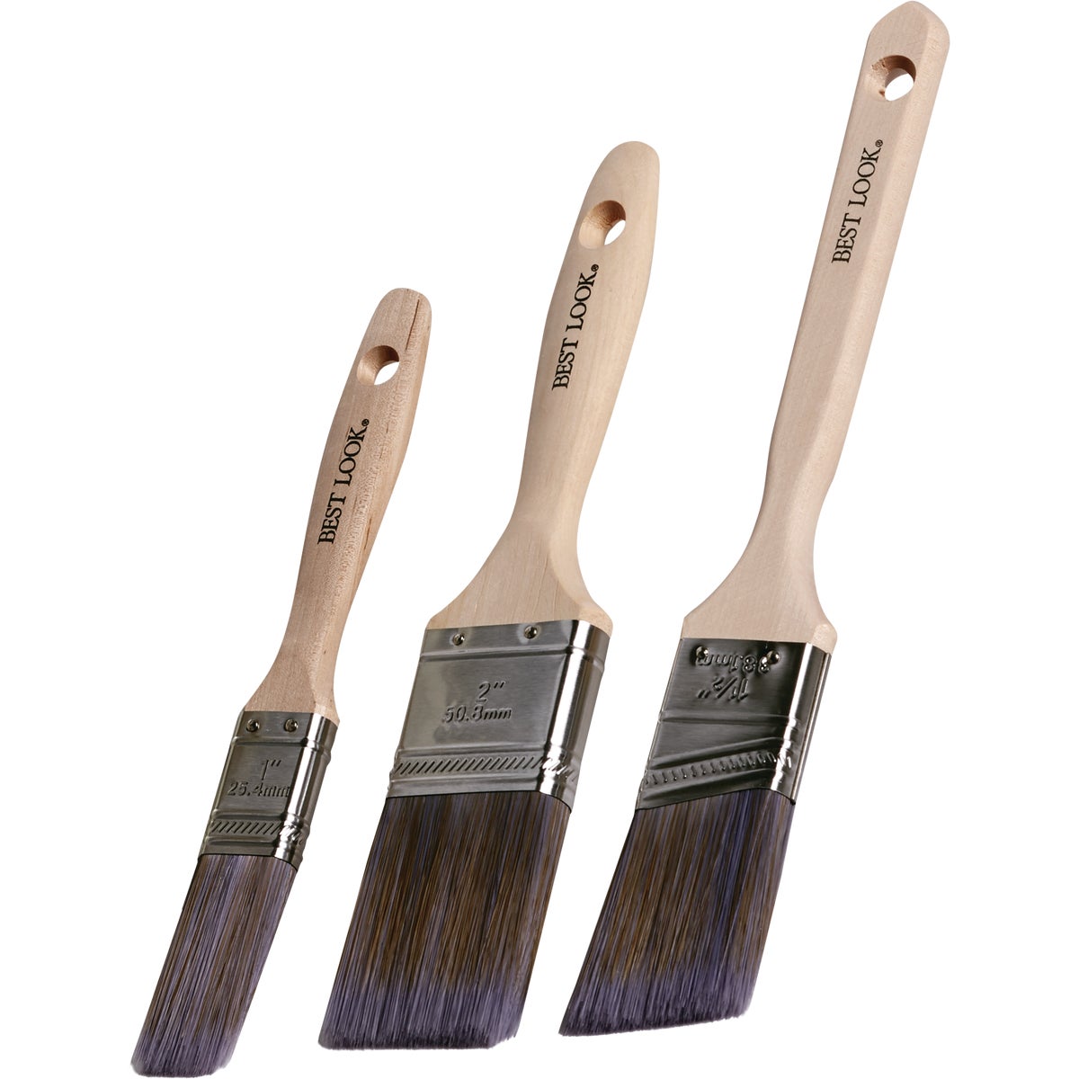 Best Look Polyester Paint Brush Set (3-Piece)