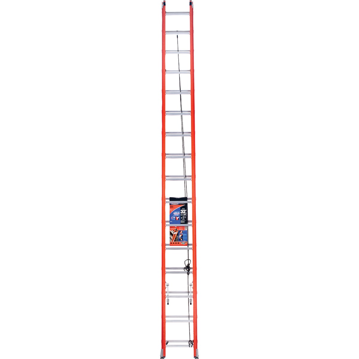 Werner 32 Ft. Fiberglass Extension Ladder with 300 Lb. Load Capacity Type IA Duty Rating