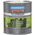 Hammerite Rust Cap Paint & Primer In One Hammered Finish, Gray, 1 Qt.