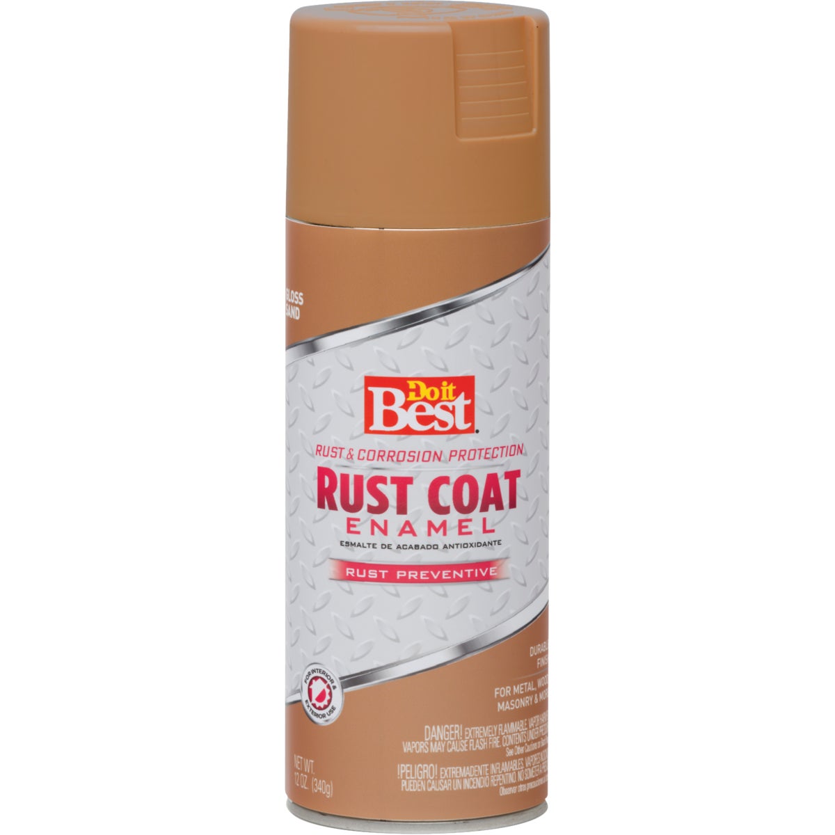 Do it Best Rust Coat Gloss Sand 12 Oz. Anti-Rust Spray Paint