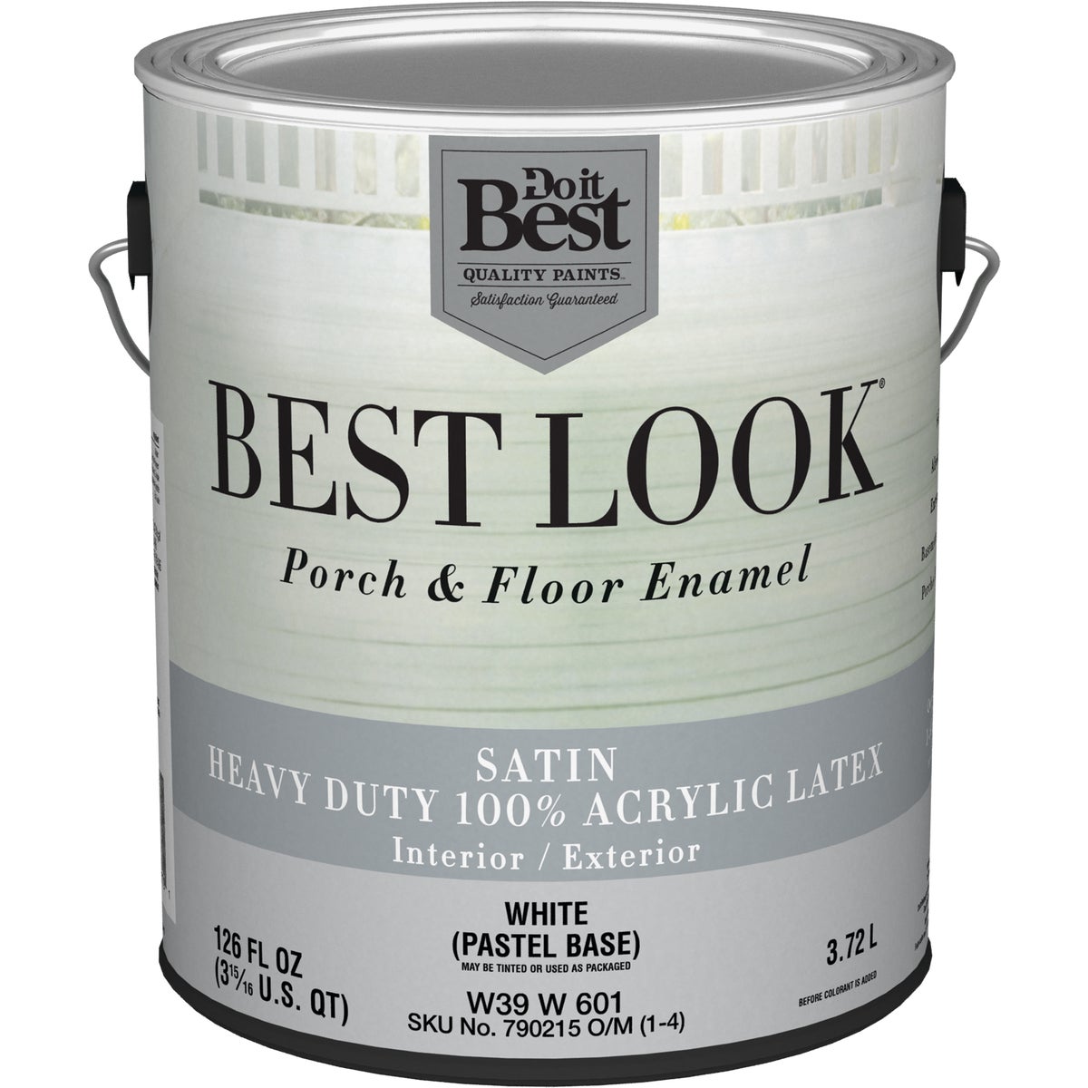 Best Look 1 Gal. White Heavy-Duty Acrylic Latex Satin Porch & Floor Enamel