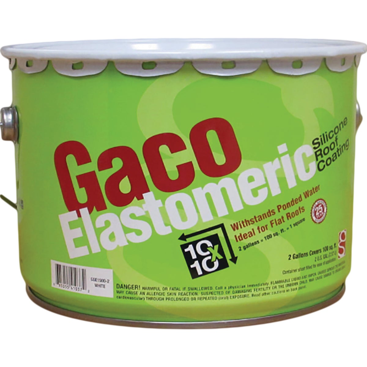 GacoFlex GacoElastomeric VOC-Compliant 2 Gal. White Silicone Roof Coating, 193-940