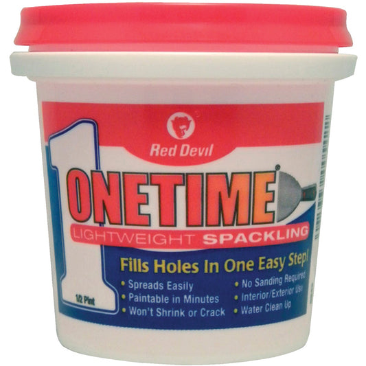 Red Devil Onetime 1/2 Pt. Lightweight Acrylic Spackling Compound