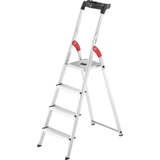 Hailo L60 5 Ft. Aluminum Step Ladder with 330 Lb. Load Capacity