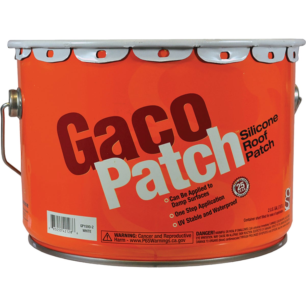 GacoPatch 2 Gal. White Silicone Roof Patch, 193-942