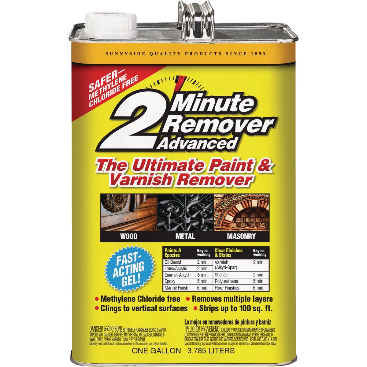 Sunnyside 2 Minute Remover Advanced Ultimate Gal. Gel Paint & Varnish Remover